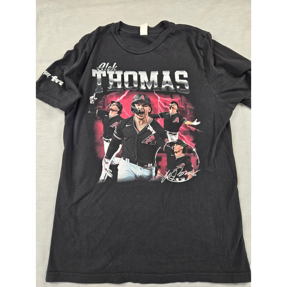 Alek Thomas‎ Arizona Diamondbacks Lane Seven Black Graphic T-Shirt Mens Medium